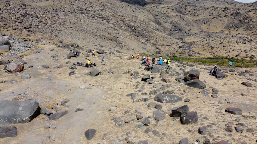 Volkanik dağ kampı, Ağrı Dağı kamp alanı, Mount Ararat