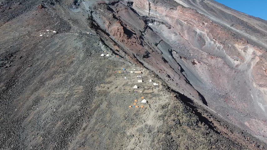 Ağrı Dağı zirve kampı, drone footage, expedition