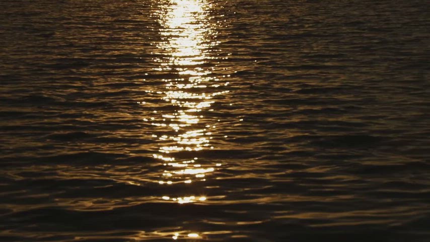 Ardahan Kura Nehri'nde gün batımının su yüzeyindeki altın yansımalarını gösteren sinematik stok video.