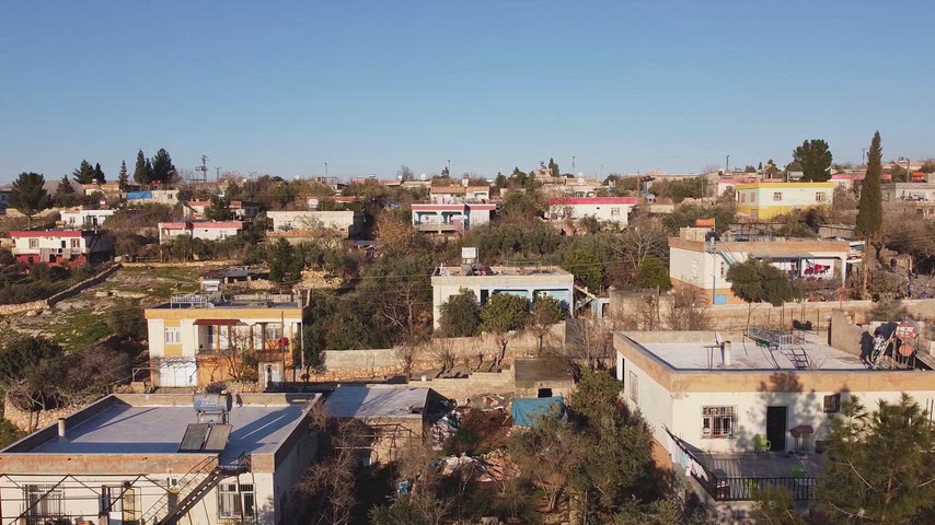 Diyarbakır kırsal yerleşim havadan drone görünümü