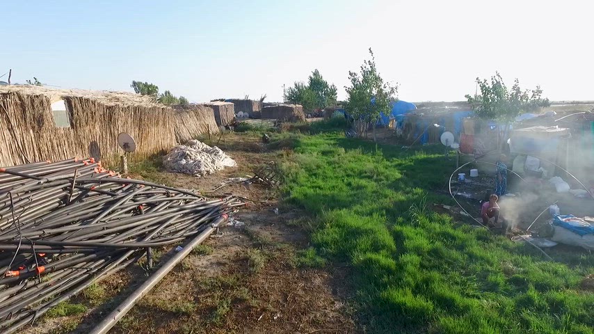 Havadan Adana çadırkent mevsimlik tarım işçileri yerleşimi ve kırsal yaşam görüntüsü