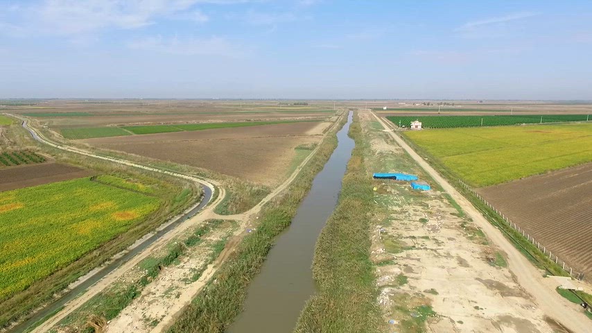 Adana tarım arazileri, Adana Ovası, sulama kanalı, havadan tarım görüntüsü