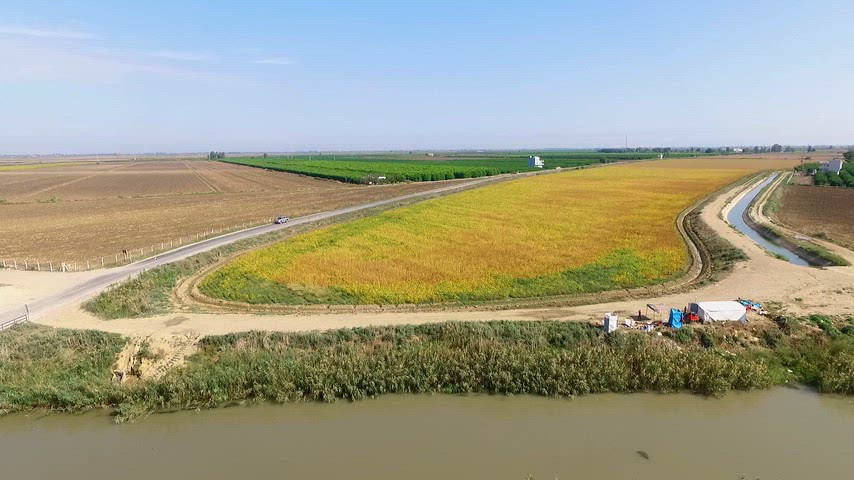 Adana tarım arazileri, sulama kanalı, tarla havadan görünüm, Adana tarımı