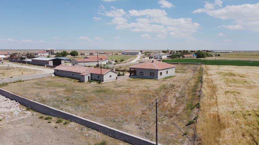 Konya Cihanbeyli köyü, tarım arazileri ve drone çekimi
