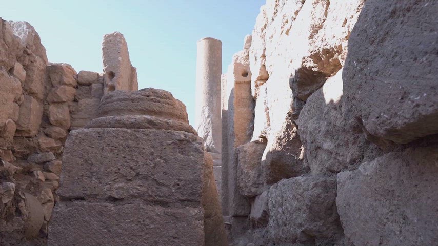 Dara Antik Kenti restorasyon, tarihi taş yapılar ve sütunlar